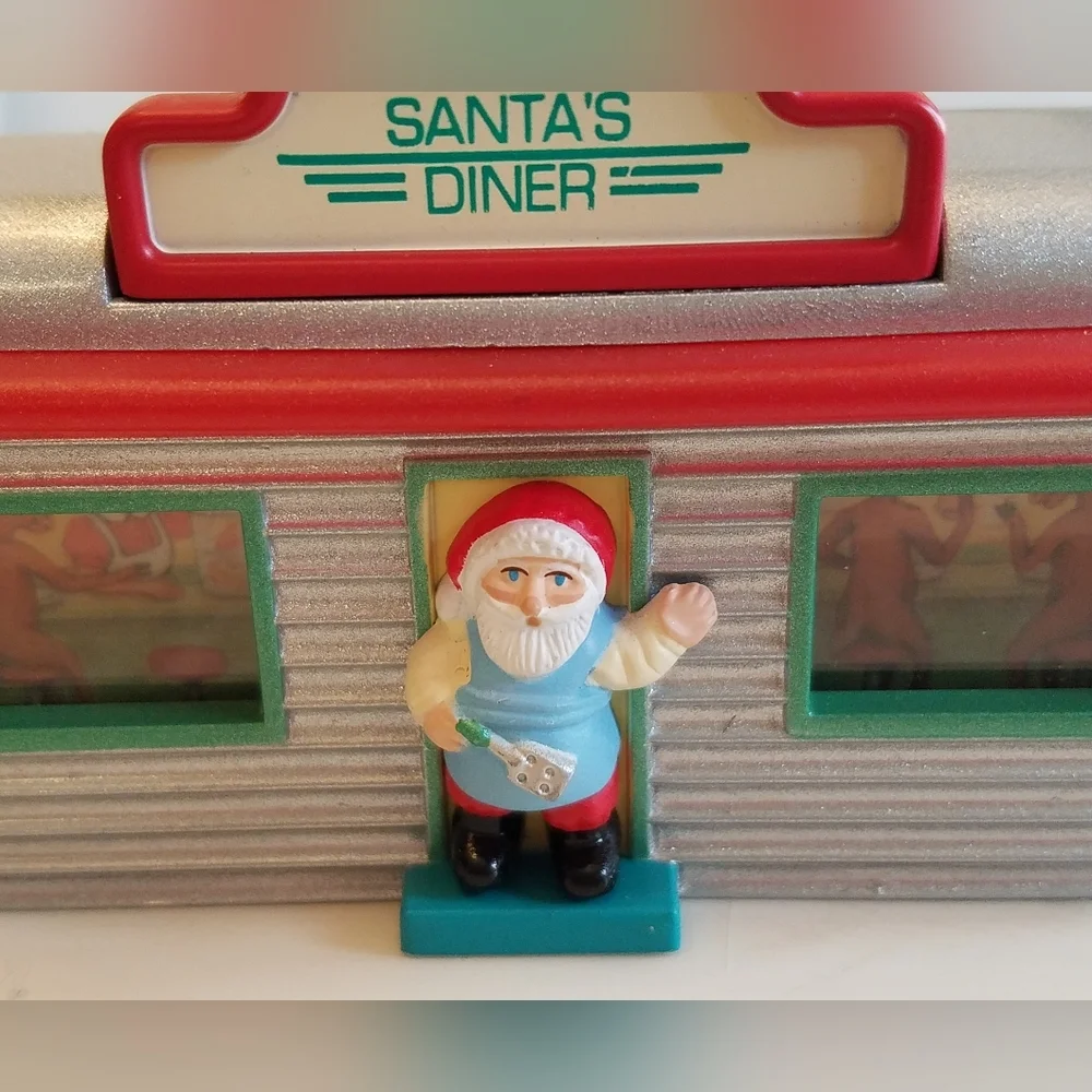 Santa's Diner 1995 Hanging Lighted Ornament Christmas Holiday
